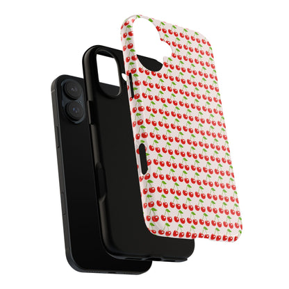 Cherry Pattern Phone Case - Tough Cases, Cute Phone Accessory, Fruit Design Case, Gift for Her, Stylish Protection