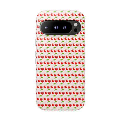 Cherry Pattern Phone Case - Tough Cases, Cute Phone Accessory, Fruit Design Case, Gift for Her, Stylish Protection