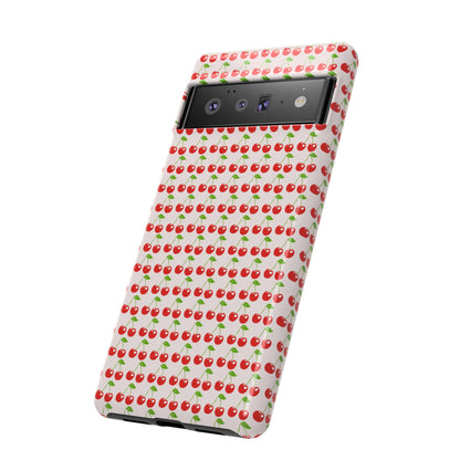 Cherry Pattern Phone Case - Tough Cases, Cute Phone Accessory, Fruit Design Case, Gift for Her, Stylish Protection
