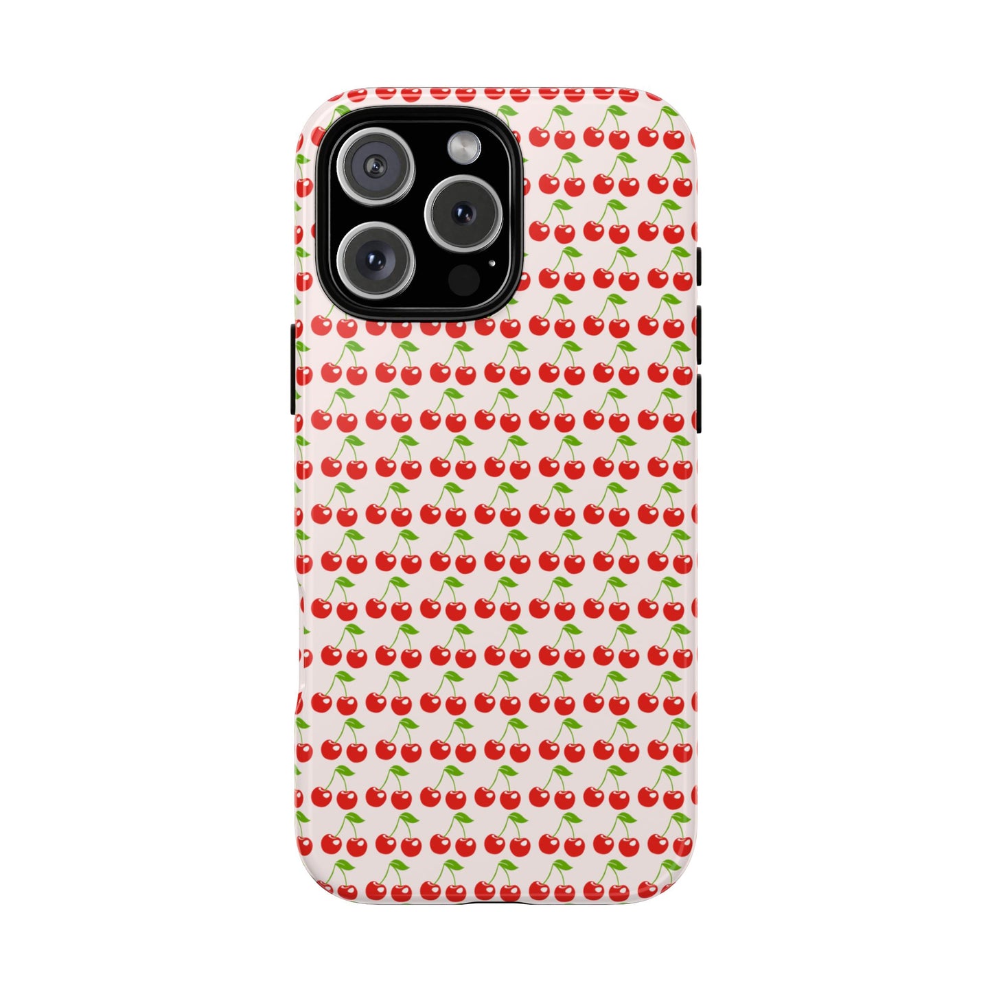 Cherry Pattern Phone Case - Tough Cases, Cute Phone Accessory, Fruit Design Case, Gift for Her, Stylish Protection