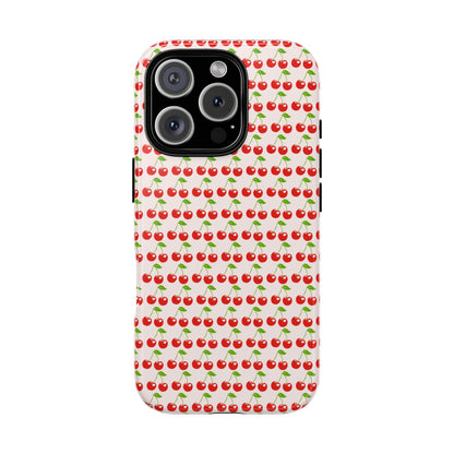 Cherry Pattern Phone Case - Tough Cases, Cute Phone Accessory, Fruit Design Case, Gift for Her, Stylish Protection