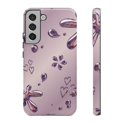 Purple Floral Tough Phone Case, Trendy Accessories for Teens, Gift for Her, Stylish Cell Phone Cover, Cute Pink Case, Mother's Day Gift
