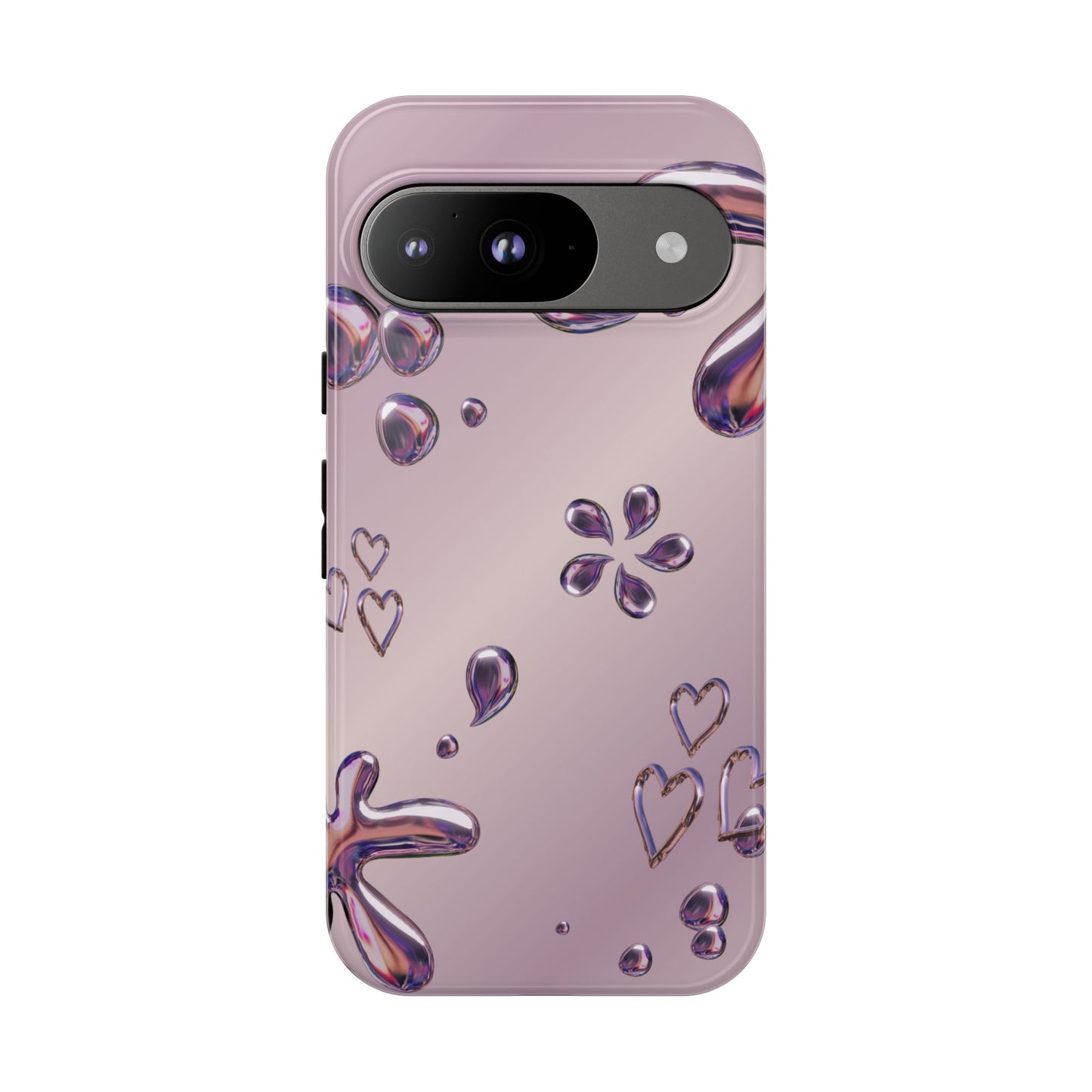Purple Floral Tough Phone Case, Trendy Accessories for Teens, Gift for Her, Stylish Cell Phone Cover, Cute Pink Case, Mother's Day Gift