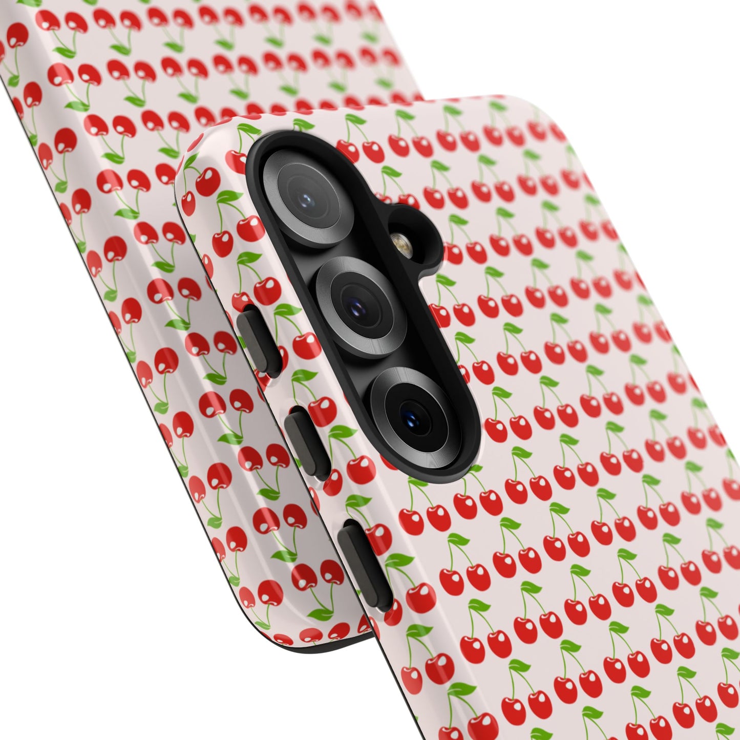 Cherry Pattern Phone Case - Tough Cases, Cute Phone Accessory, Fruit Design Case, Gift for Her, Stylish Protection