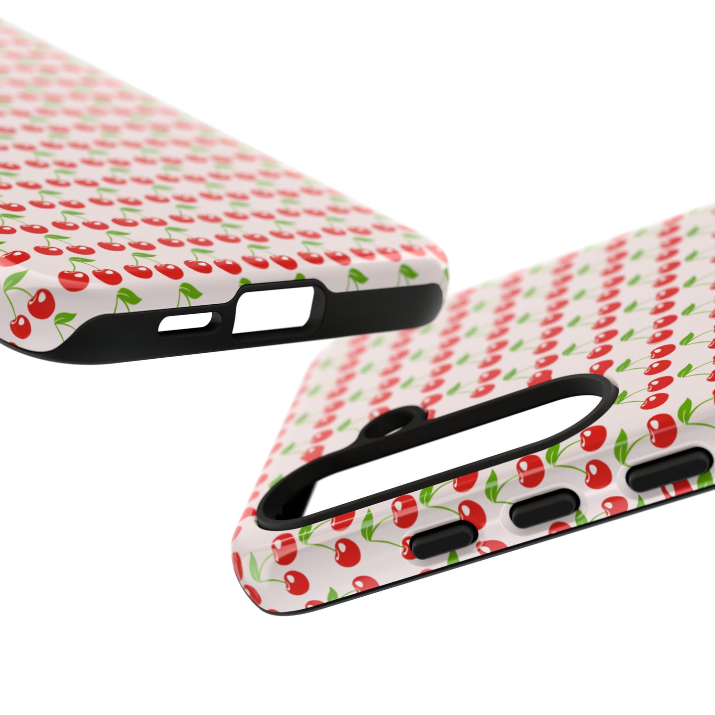 Cherry Pattern Phone Case - Tough Cases, Cute Phone Accessory, Fruit Design Case, Gift for Her, Stylish Protection
