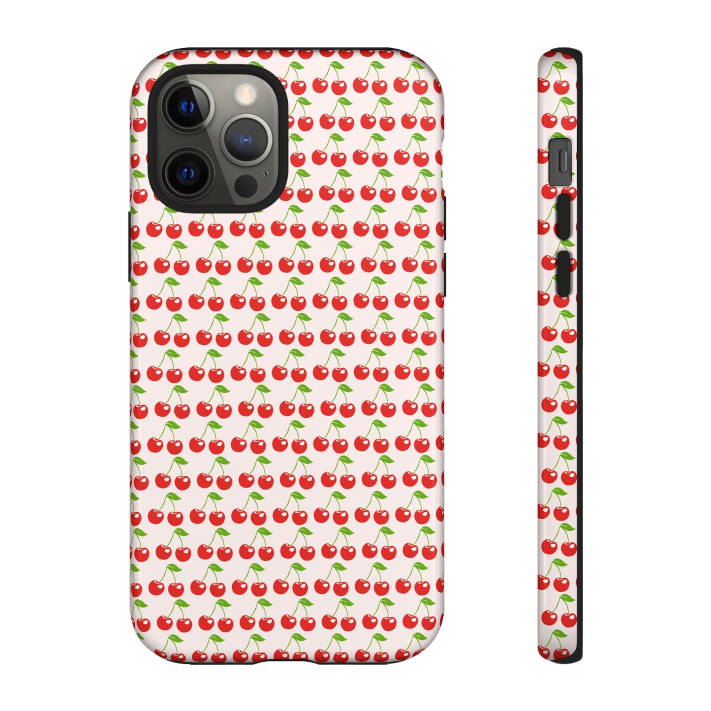 Cherry Pattern Phone Case - Tough Cases, Cute Phone Accessory, Fruit Design Case, Gift for Her, Stylish Protection