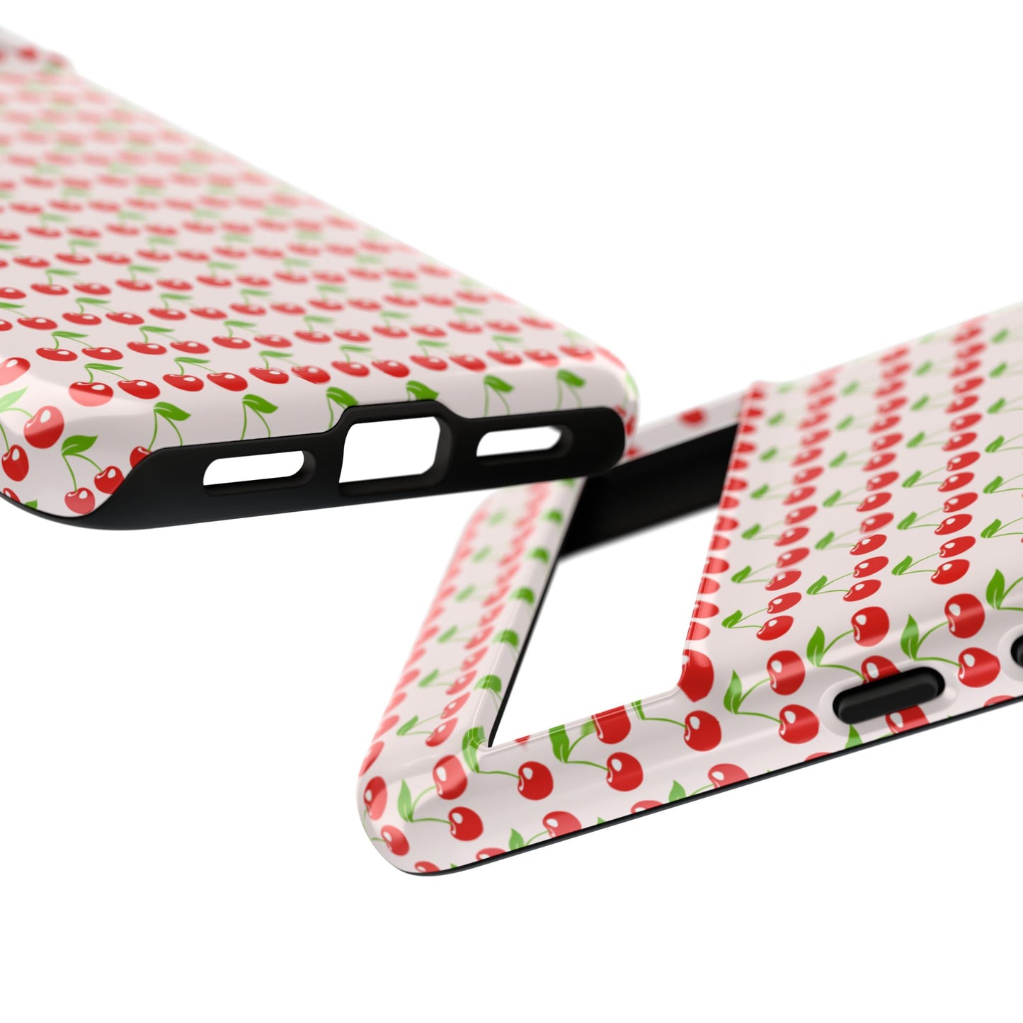 Cherry Pattern Phone Case - Tough Cases, Cute Phone Accessory, Fruit Design Case, Gift for Her, Stylish Protection