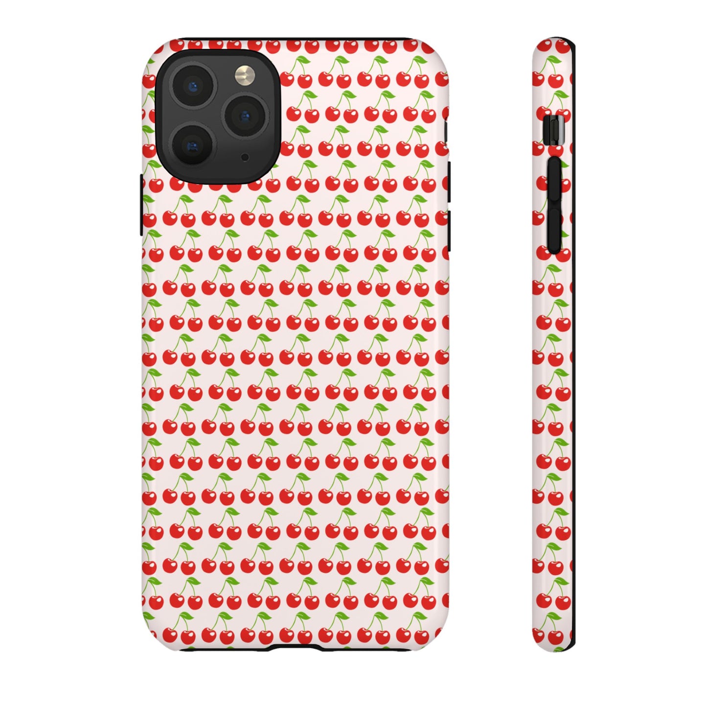 Cherry Pattern Phone Case - Tough Cases, Cute Phone Accessory, Fruit Design Case, Gift for Her, Stylish Protection