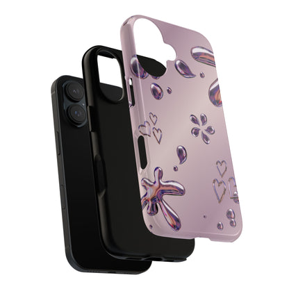 Purple Floral Tough Phone Case, Trendy Accessories for Teens, Gift for Her, Stylish Cell Phone Cover, Cute Pink Case, Mother's Day Gift