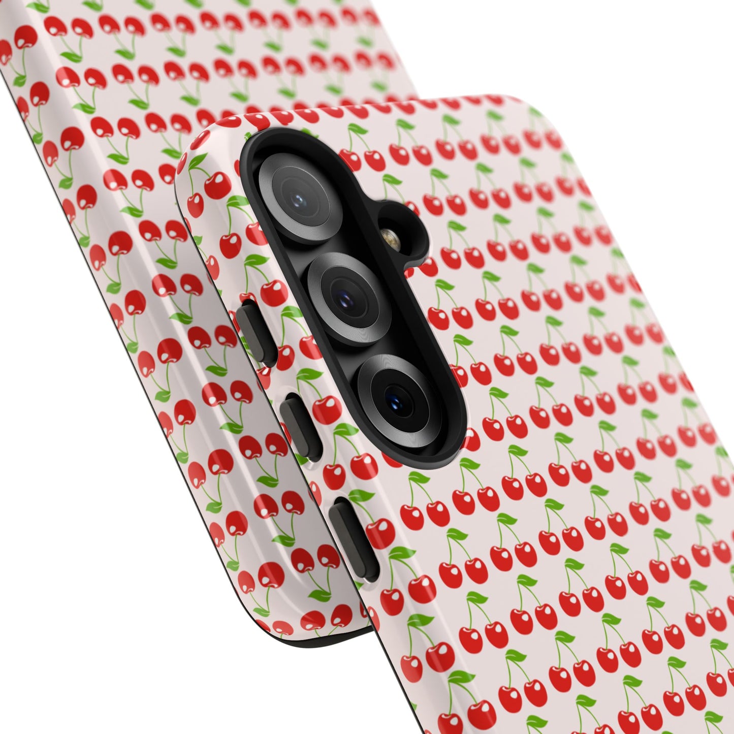 Cherry Pattern Phone Case - Tough Cases, Cute Phone Accessory, Fruit Design Case, Gift for Her, Stylish Protection