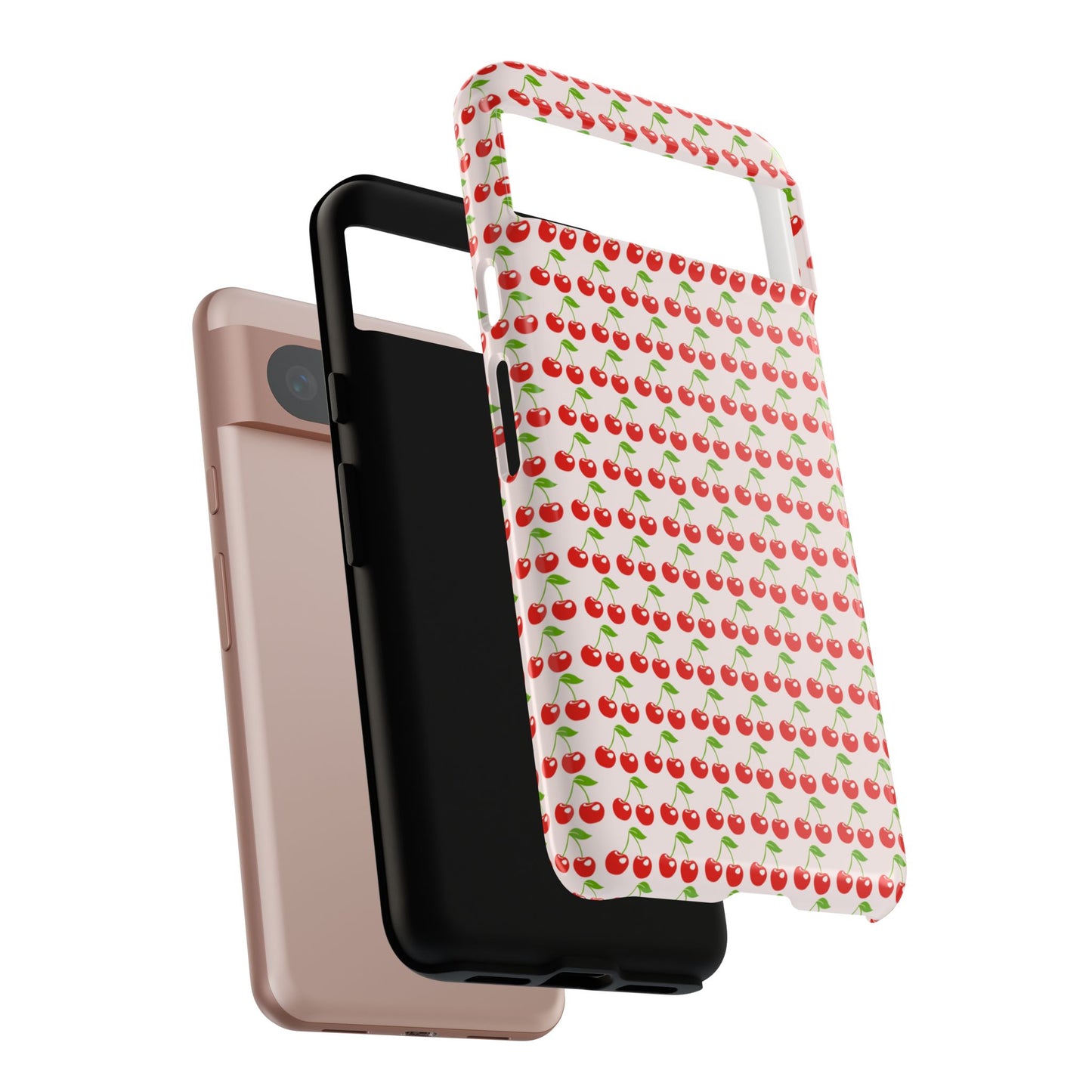 Cherry Pattern Phone Case - Tough Cases, Cute Phone Accessory, Fruit Design Case, Gift for Her, Stylish Protection