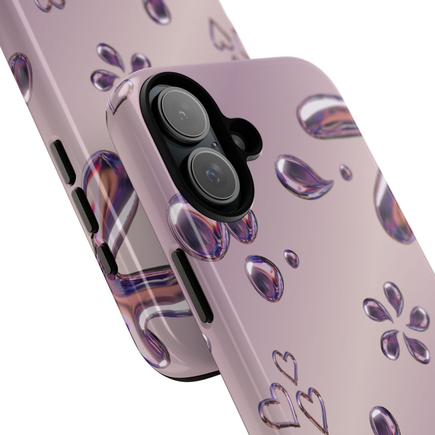 Purple Floral Tough Phone Case, Trendy Accessories for Teens, Gift for Her, Stylish Cell Phone Cover, Cute Pink Case, Mother's Day Gift