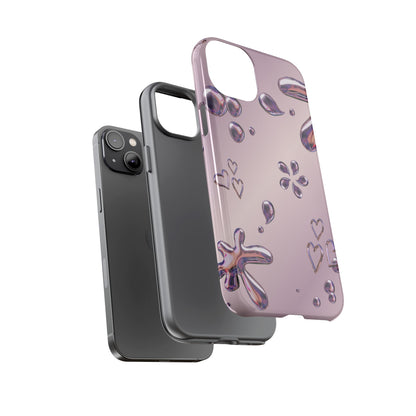 Purple Floral Tough Phone Case, Trendy Accessories for Teens, Gift for Her, Stylish Cell Phone Cover, Cute Pink Case, Mother's Day Gift