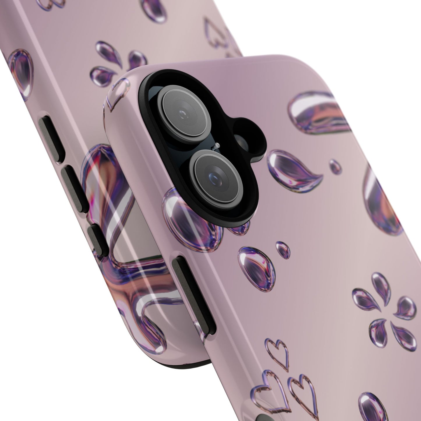 Purple Floral Tough Phone Case, Trendy Accessories for Teens, Gift for Her, Stylish Cell Phone Cover, Cute Pink Case, Mother's Day Gift