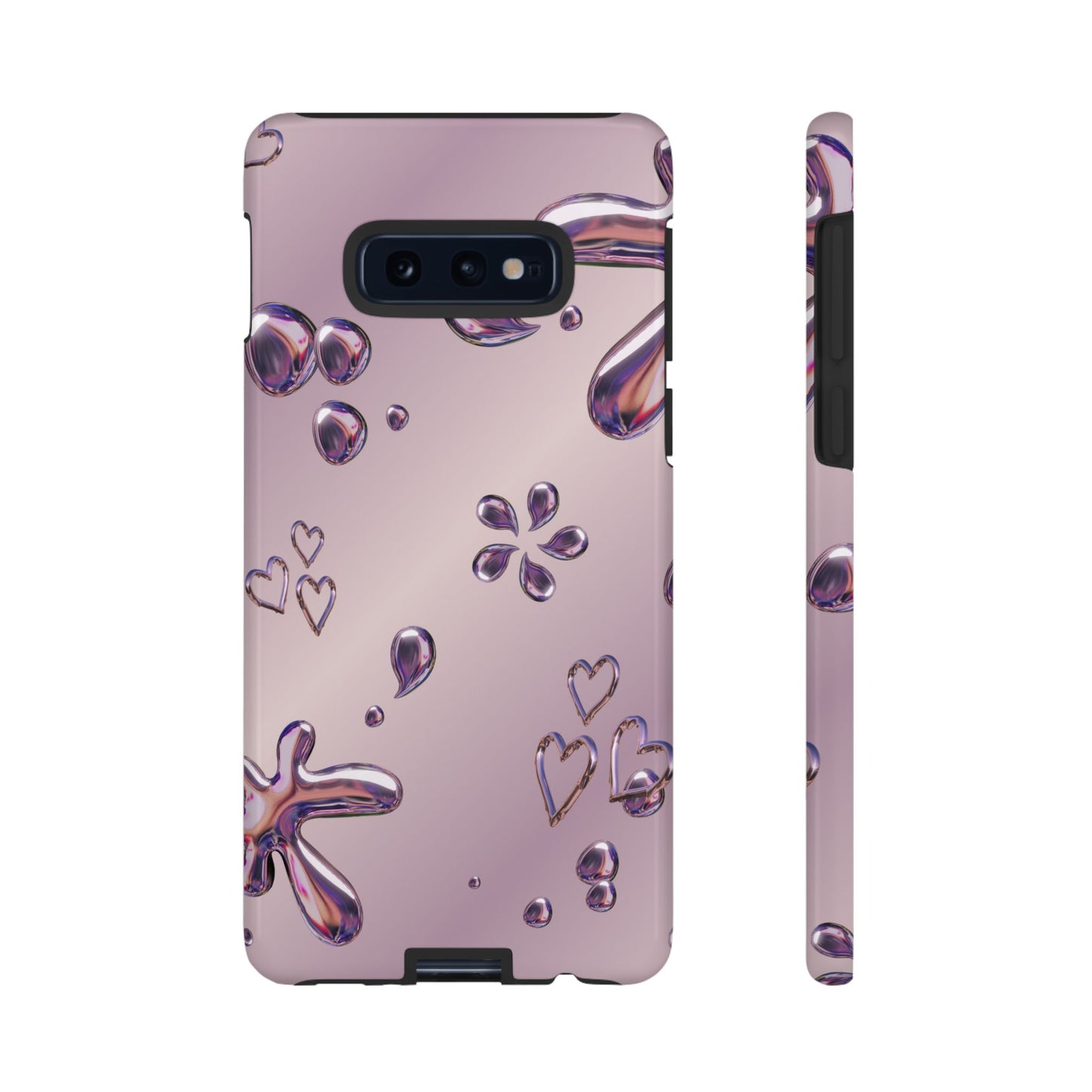 Purple Floral Tough Phone Case, Trendy Accessories for Teens, Gift for Her, Stylish Cell Phone Cover, Cute Pink Case, Mother's Day Gift
