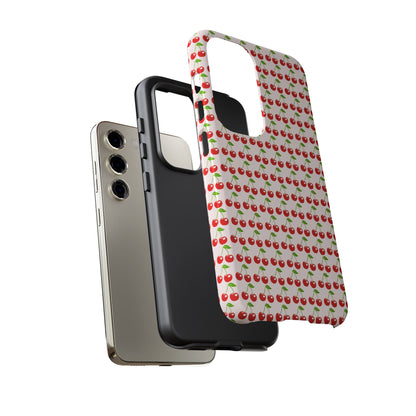 Cherry Pattern Phone Case - Tough Cases, Cute Phone Accessory, Fruit Design Case, Gift for Her, Stylish Protection