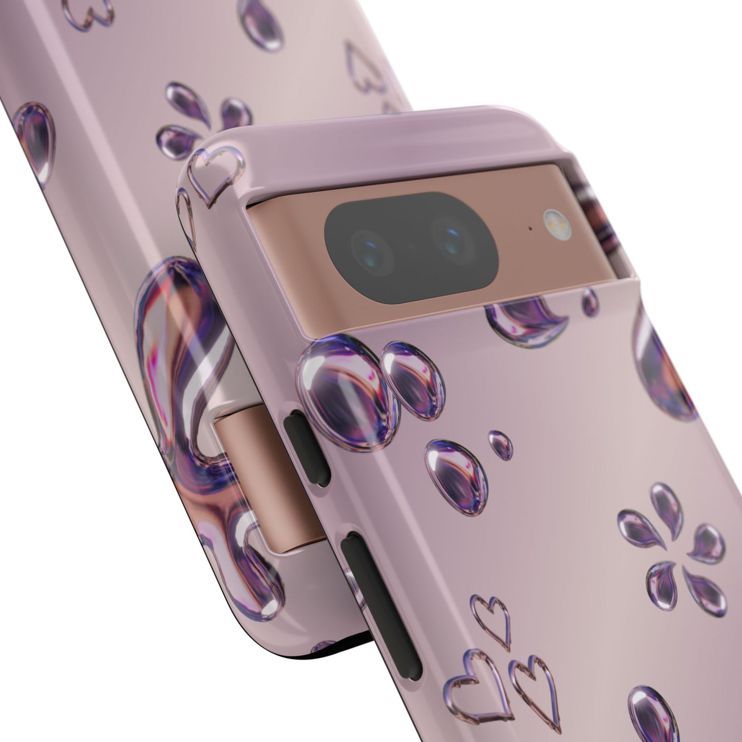 Purple Floral Tough Phone Case, Trendy Accessories for Teens, Gift for Her, Stylish Cell Phone Cover, Cute Pink Case, Mother's Day Gift