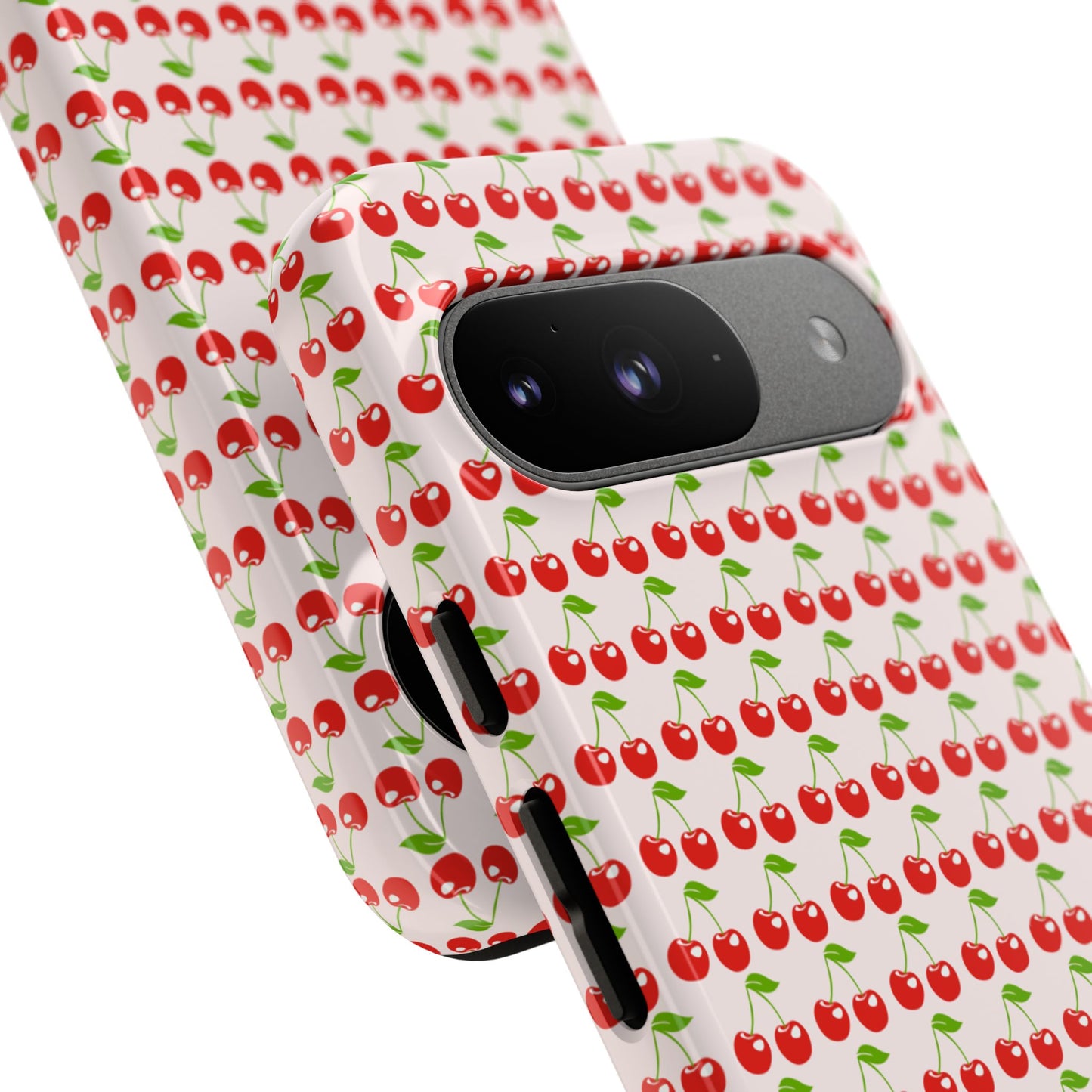 Cherry Pattern Phone Case - Tough Cases, Cute Phone Accessory, Fruit Design Case, Gift for Her, Stylish Protection